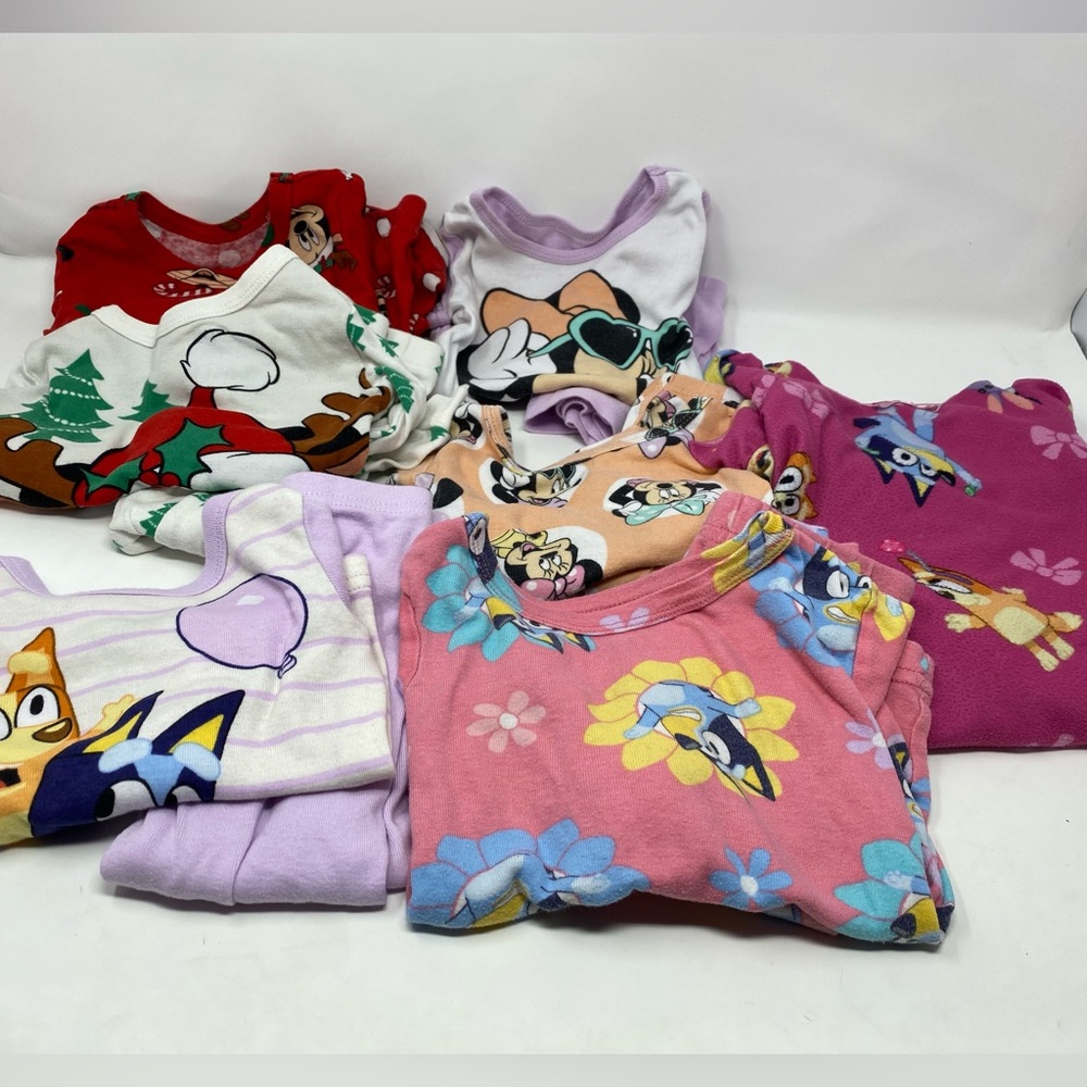Colorful Toddler Girls Pajamas Bundle Size 2T